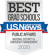 2020 U.S. News and World badge ranking for public affairs, national security and emergency management