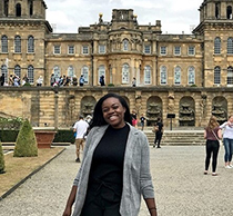 Rondene Grinam smiling for a photo while on the Oxford study abroad trip.