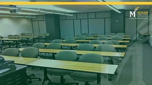 Schar School Zoom and WebEx background - empty classroom photo